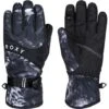 Roxy Jetty Gloves - Women's -Ski Series fw23 roxy womensjettygloves trueblackfutureflower 1