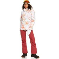 Roxy Jetty Jacket - Women's -Ski Series fw23 roxy womensjettyjacket brightwhitetnederness 3