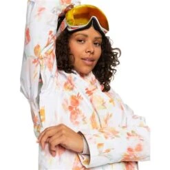Roxy Jetty Jacket - Women's -Ski Series fw23 roxy womensjettyjacket brightwhitetnederness 4