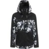 Roxy Presence Parka Jacket - Women's -Ski Series fw23 roxy womenspresenceparkajacket trueblackblackflowers