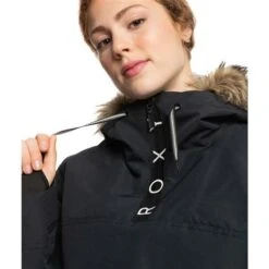 Roxy Shelter Jacket - Women's -Ski Series fw23 roxy womensshelterjacket trueblack 4