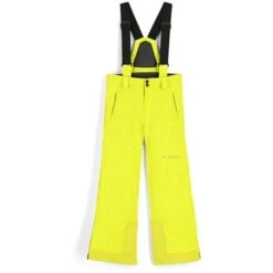 Spyder Guard Side-Zip Pant - Boy's -Ski Series fw23 spyder boysguardsidezippant citron