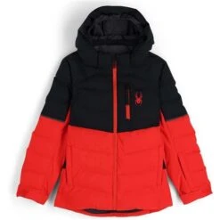 Spyder Impulse Synthetic Down Jacket - Boy's -Ski Series fw23 spyder boysimpulsesyntheticdownjacket volcano