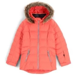 Spyder Zadie Synthetic Down Jacket - Girl's -Ski Series fw23 spyder girlsatlassyntheticdownjacket tropic