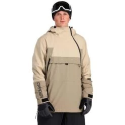 Spyder All Out Anorak - Men's -Ski Series fw23 spyder mensalloutanorak timberwolf 1