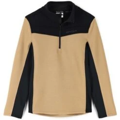 Spyder Encore Half Zip Fleece Jacket - Men's 21 Spyder Encore Half Zip Fleece Jacket - Men's -Ski Series fw23 spyder mensencorehalfzipfleecejacket blacktannin 3