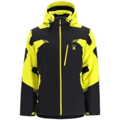 Spyder Men's Leader GTX Jacket | Buckmans -Ski Series fw23 spyder mensleadergtxjacket blackcitron 4