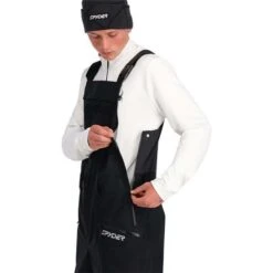 Spyder Sanction Bib - Men's -Ski Series fw23 spyder menssanctionbib black 3