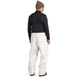 Spyder Sanction Bib - Men's -Ski Series fw23 spyder menssanctionbib vanillaice 2