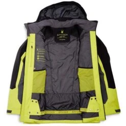 Spyder Seventy - Eight Jacket - Men's -Ski Series fw23 spyder mensseventyeightjacket blackcitron 5