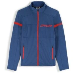 Spyder Speed Full Zip Fleece Jacket - Men's -Ski Series fw23 spyder mensspeedfullzipfleecejacket abyssvolcano 3