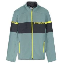 Spyder Speed Full Zip Fleece Jacket - Men's -Ski Series fw23 spyder mensspeedfullzipfleecejacket tundracitron 1