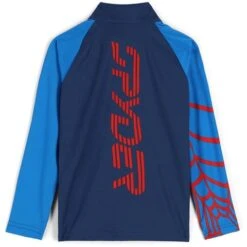 Spyder Bug Zip T-Neck - Toddler Boy's -Ski Series fw23 spyder toddlerboysbugziptneck abyss 2