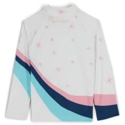 Spyder Reflect Zip T-Neck - Toddler Girl's -Ski Series fw23 spyder toddlergirlsreflectziptneck white 2