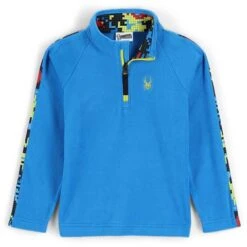 Spyder Speed Fleece Zip T-Neck - Toddler -Ski Series fw23 spyder toddlerspeedfleeceziptneck collegiate 1