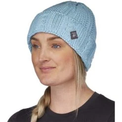 Spyder Cable Knit Hat - Women's -Ski Series fw23 spyder womenscableknitahat frost