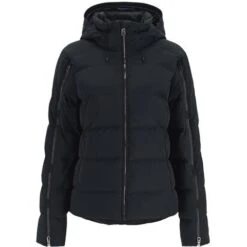 Spyder Falline GTX Infinium No Faux Fur Down Jacket - Women's -Ski Series fw23 spyder womensfallinegtxinfiniumnofauxfurdownjacket black 4