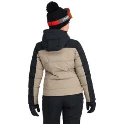 Spyder Falline GTX Infinium No Faux Fur Down Jacket - Women's -Ski Series fw23 spyder womensfallinegtxinfiniumnofauxfurdownjacket cashmere 2