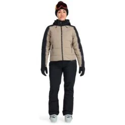 Spyder Falline GTX Infinium No Faux Fur Down Jacket - Women's -Ski Series fw23 spyder womensfallinegtxinfiniumnofauxfurdownjacket cashmere 3