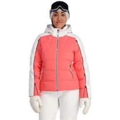 Spyder Falline GTX Infinium No Faux Fur Down Jacket - Women's -Ski Series fw23 spyder womensfallinegtxinfiniumnofauxfurdownjacket tropic 1