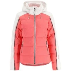 Spyder Falline GTX Infinium No Faux Fur Down Jacket - Women's -Ski Series fw23 spyder womensfallinegtxinfiniumnofauxfurdownjacket tropic 4