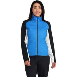 Spyder Glissade Hybrid Insulator Jacket - Women's -Ski Series fw23 spyder womensglissadehybridinsulatorjacket collegiate 1