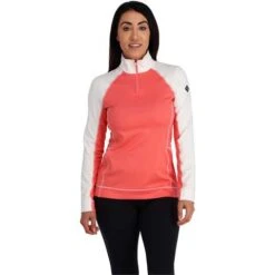 Spyder Savona Zip T-Neck - Women's -Ski Series fw23 spyder womenssavonaziptneck tropic 1