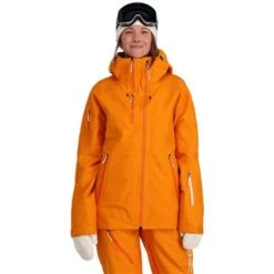 Spyder Solitaire Jacket - Women's -Ski Series fw23 spyder womenssolitairejacket desertsun 1