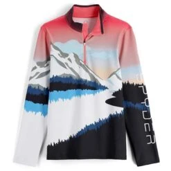 Spyder Sundowner Zip T-Neck - Women's -Ski Series fw23 spyder womenssundownerziptneck tropic 1
