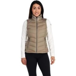 Spyder Timeless Down Vest - Women's -Ski Series fw23 spyder womenstimelessdownvest cashmere 1