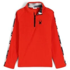 Spyder Speed Fleece Zip T-Neck - Youth 14 Spyder Speed Fleece Zip T-Neck - Youth -Ski Series fw23 spyder youthspeedfleeceziptneck volcano 1