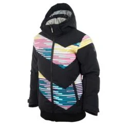 Sunice Lana Jacket - Girl's -Ski Series fw23 sunice girlslanajacket blackbrickprint 1