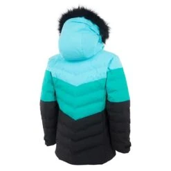 Sunice Nola Jacket - Girl's -Ski Series fw23 sunice girlsnolajacket aquatropicalgreenblack 2