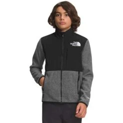 The North Face Denali Jacket - Teen -Ski Series fw23 tnf teendenalijacket mediumgreyheather 1