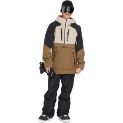 Volcom Brighton Pullover - Men's -Ski Series fw23 volcom mensbrightonpullover darkkhaki 3