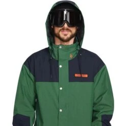 Volcom Longo Gore-Tex Jacket - Men's -Ski Series fw23 volcom menslongogoretexjacket military 3