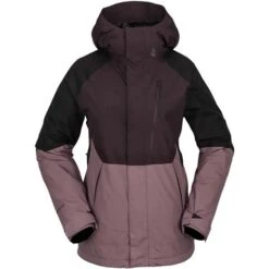 Volcom Aris Ins Gore Jacket - Women's -Ski Series fw23 volcom womensarisinsulatedgorejacket blackplum 1