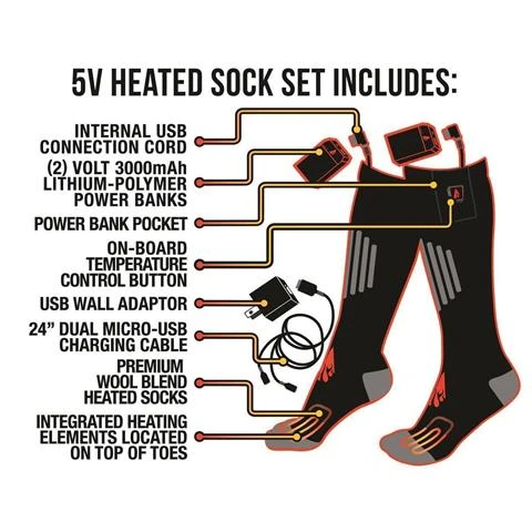Battery Heated Wool Socks 5 Battery Heated Wool Socks - Image 3