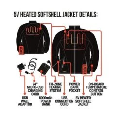 Mens Battery Heated Jacket -Ski Series mens heated jacket3