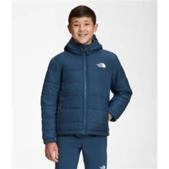 The North Face Reversible Mount Chimbo Full Zip Hooded Jacket - Boy's -Ski Series nf0a7wos hdc 01 22 23