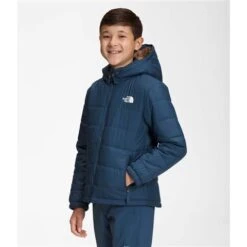 The North Face Reversible Mount Chimbo Full Zip Hooded Jacket - Boy's -Ski Series nf0a7wos hdc 02 22 23