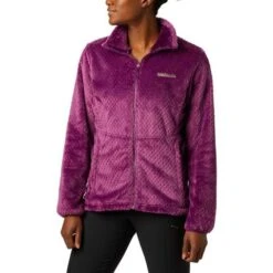 Columbia Bugaboo II Fleece Interchange Jacket - Women's - 2023 Model -Ski Series wcolumbia bugabooiiinterchange jacket blkcherry fleecefront