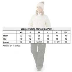 Winter's Edge Mountain Range Insulated Pants - Women's 15 Winter's Edge Mountain Range Insulated Pants - Women's -Ski Series wtr w01 chart v2